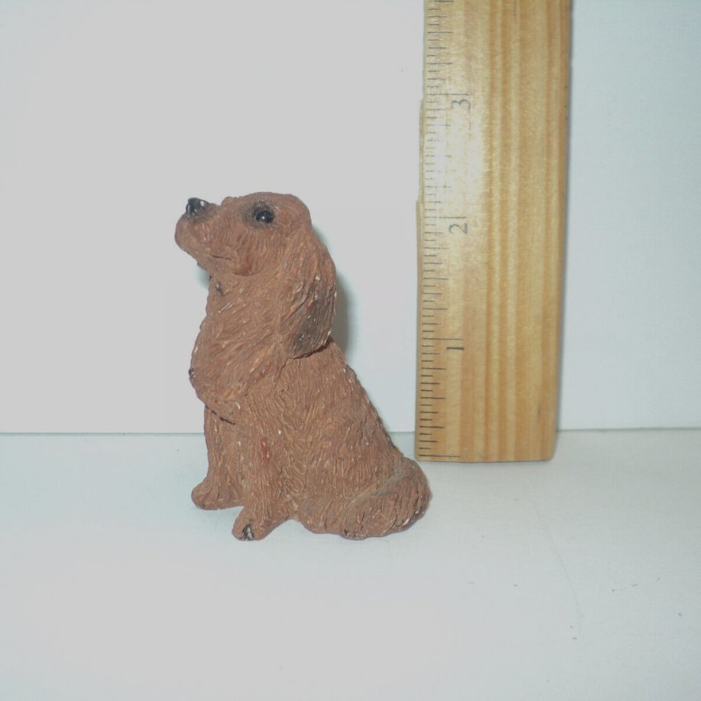 Vintage Stone Critters Irish Setter Resin Figurine 1988 United Design 2 1/2" H